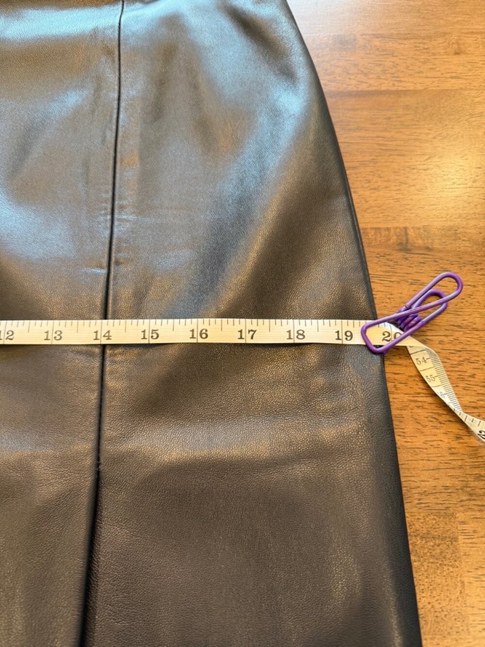 Danier Leather - Size 10 Navy Blue Front Split Skirt
